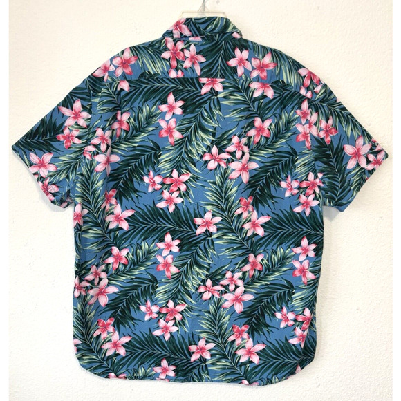 J. Crew Flex Washed Hawaiian Shirt XXL Slim Fit Tropical Floral Magnum PI 80's - Picture 2 of 6